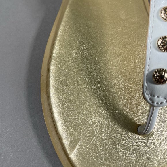 Jack Rodgers Sandals Gold Accents White Straps‎ Size 7M - Picture 10 of 15